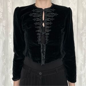 Vintage Vamp Black Velvet Blazer